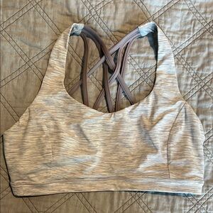 Womens Lululemon Energy Bra Grey/Lavender sz 10